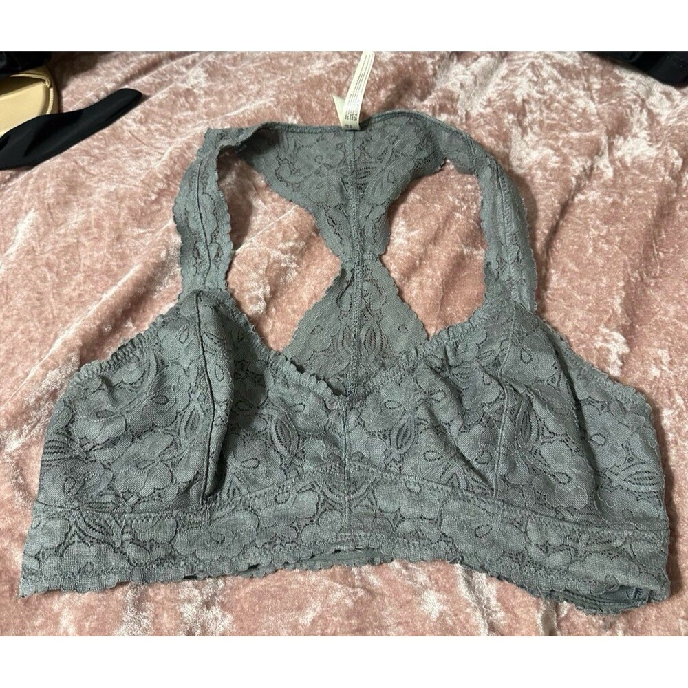 Free people lace grey bralette
